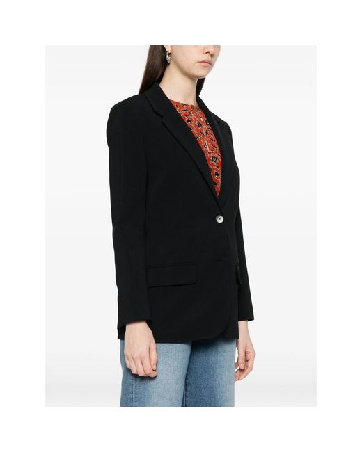 Joseph Black Button Fastening Jacket With Flap Pockets
