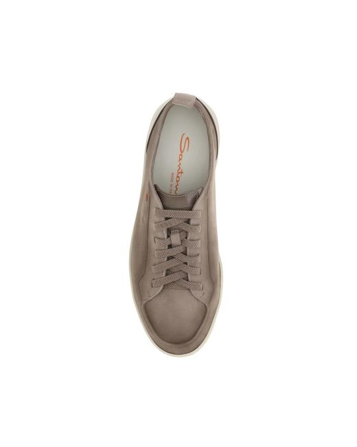 Santoni Gray Laced Shoes for men