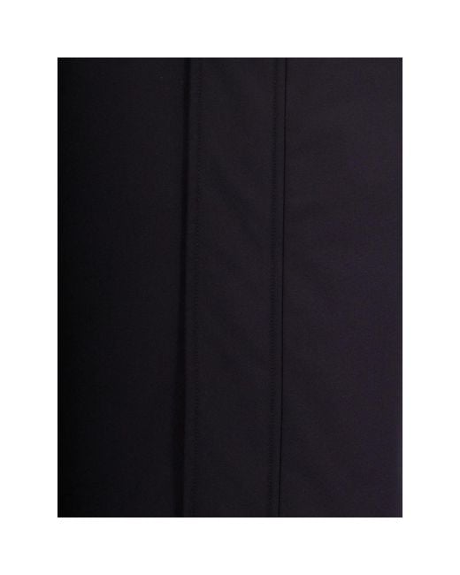 Herno Blue Hooded Concealed-Fastening Coat for men