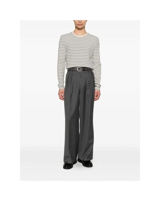 TONYWACK Gray Striped Sweatshirt for men