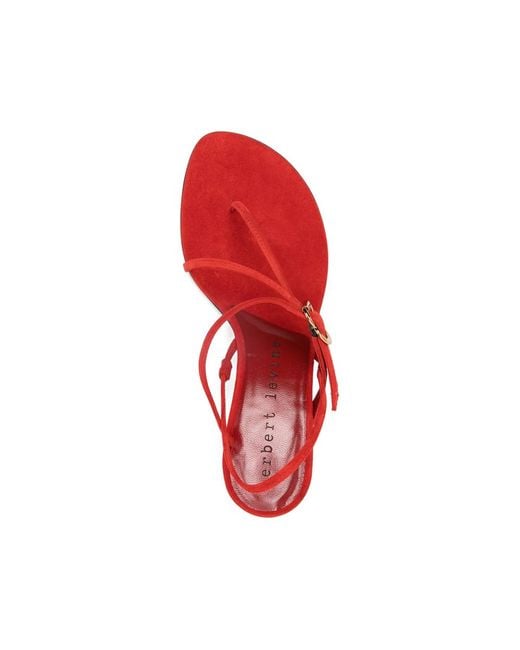 Herbert Levine Red Starry Eyed Buckle-Detail Heeled Sandals