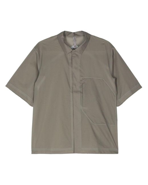 Veilance Gray Demlo Short-Sleeve Shirt for men