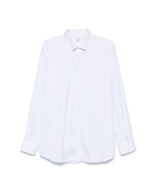Mazzarelli White Wingtip-Collar Shirt for men