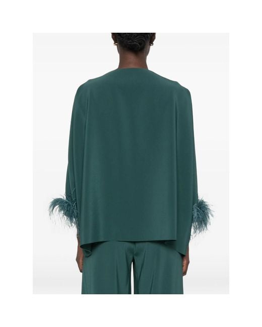 Gianluca Capannolo Green Laura Feather-Trim Top