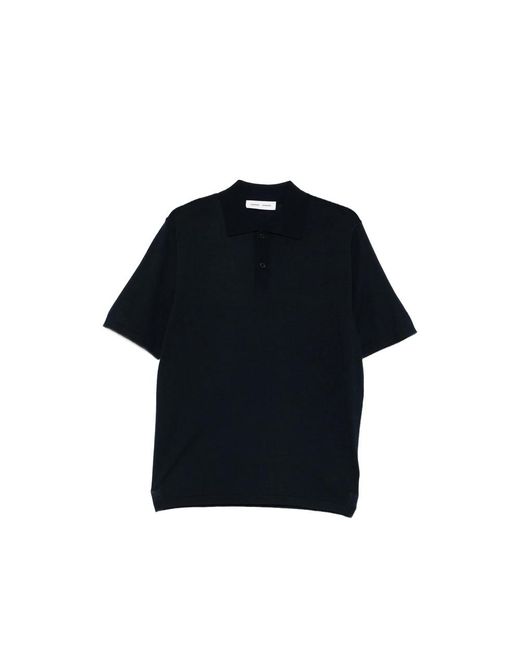 Samsøe & Samsøe Blue Dark Button Fastening Polo Sweater for men
