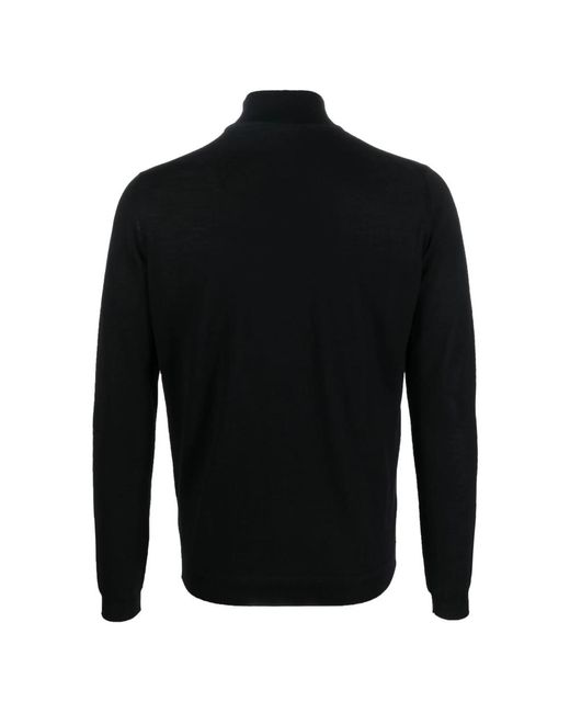 GOES BOTANICAL Black Fine-Knit Merino Jumper for men