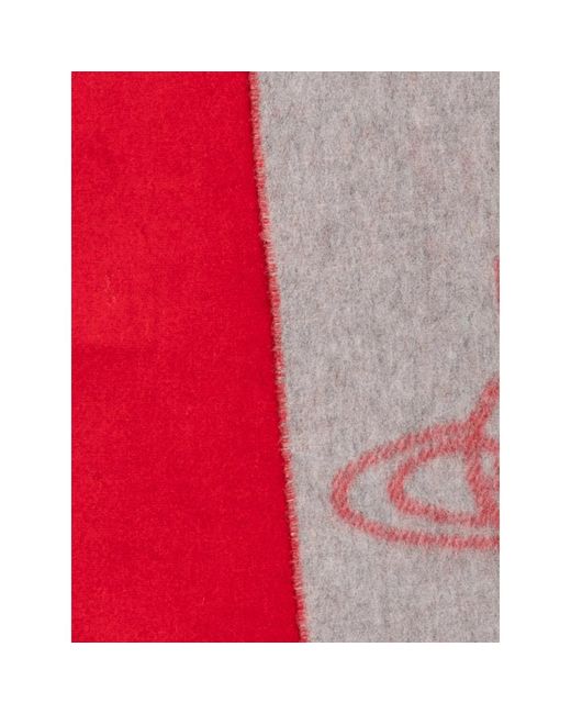 Vivienne Westwood Multicolor Orb-Intarsia Fringed Scarf