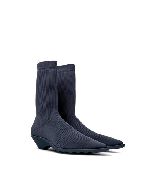 Camper x Issey Miyake Blue Anna Pointed-Toe Ankle Boots