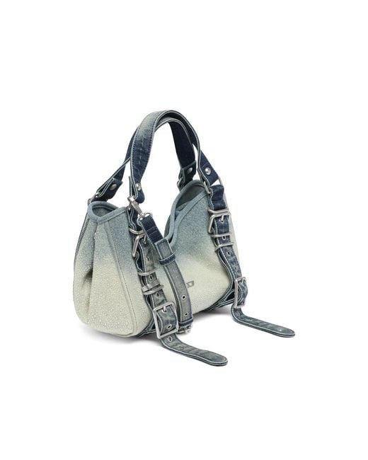 DIESEL Blue D-One-Small Top-Handle Bag