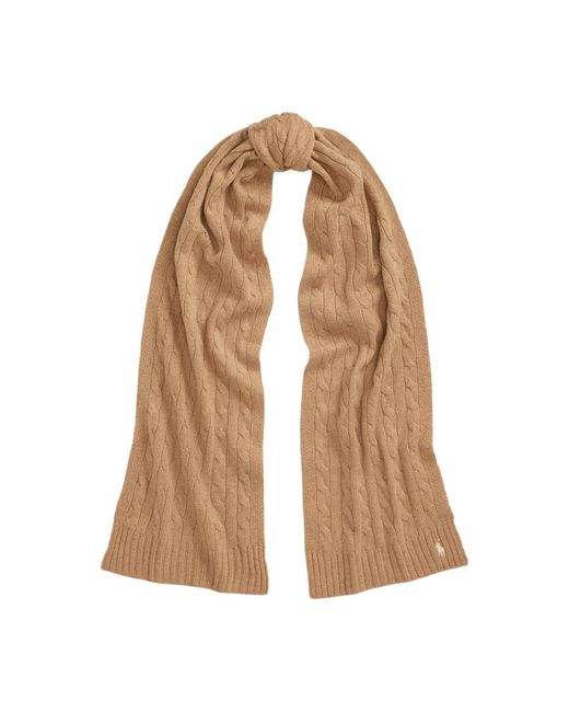 Ralph Lauren Natural Cable-Knit Scarf