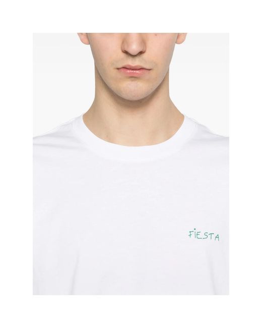 Maison Labiche White Popincourt Embroidered T-Shirt for men