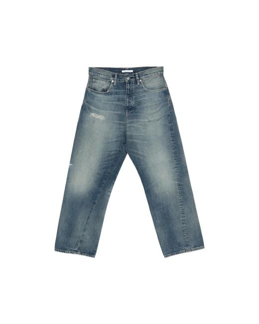 sunflower Blue Twisted Distressed Jeans for men