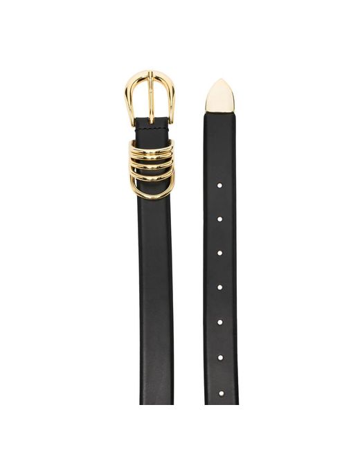 DEHANCHE Black Hollyhock Leather Belt