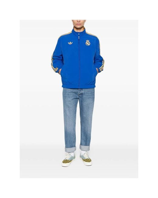 Adidas Blue Real Madrid Cultural Story Jacket for men