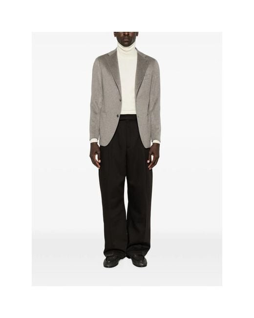 Tagliatore Gray Notched-Lapel Single-Breasted Blazer for men