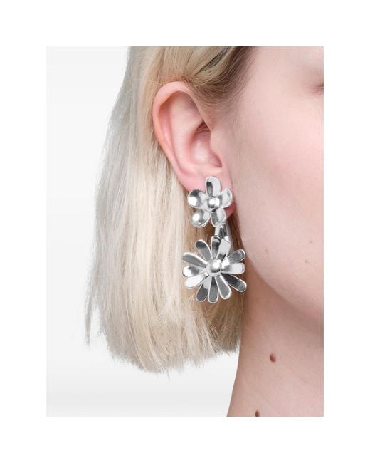 Marc Jacobs White Earrings Daisy Wild