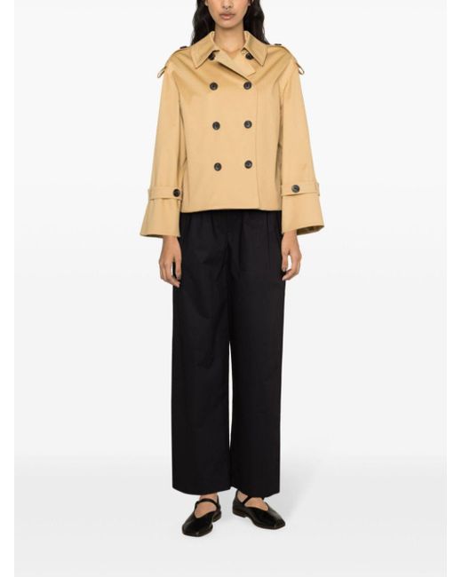 By Malene Birger Natural Alisandra Double-Breasted Trench Jacket