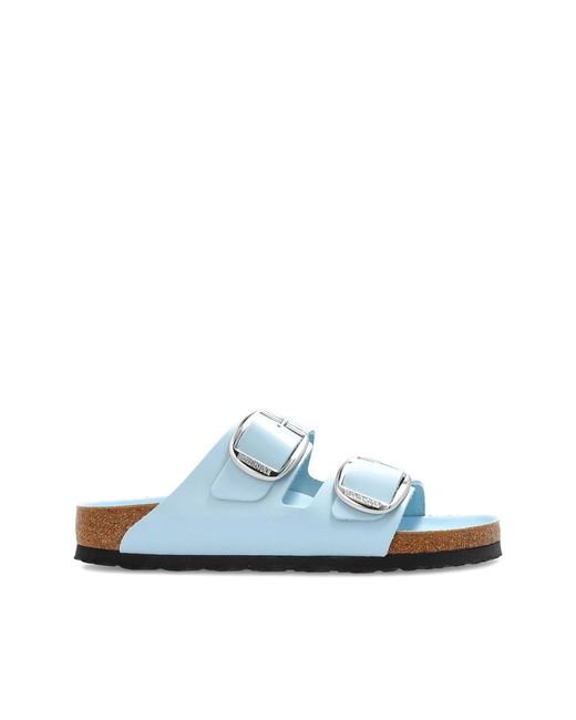 Birkenstock Blue Arizona Big Buckle High Shine Shoes