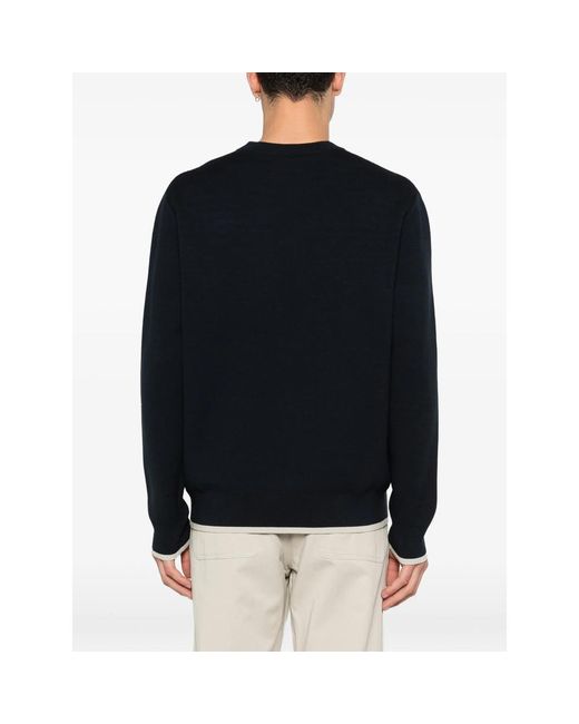 Samsøe & Samsøe Blue Crew Neck Sweater Sarico Salut for men