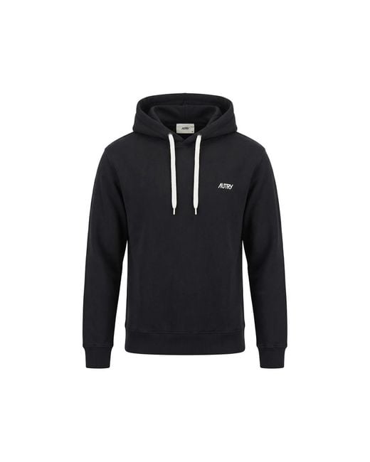 Autry Blue Logo-Print Drawstring Hoodie for men