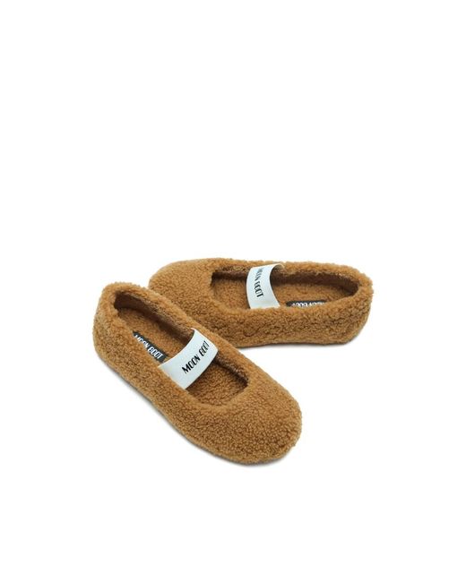 Moonboot Brown Shearling Ballerinas