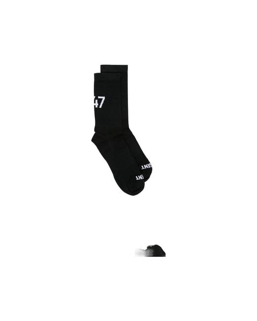 Represent Black Intarsia-Knit Logo-Print Socks for men