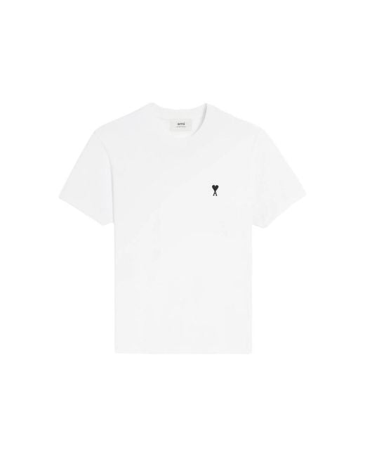 AMI White Ami De Coeur T-Shirt for men