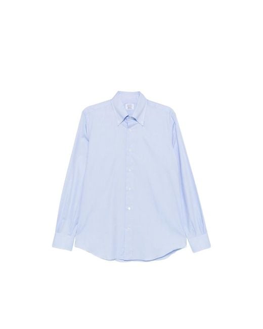 Mazzarelli Blue Button-Fastening Shirt for men