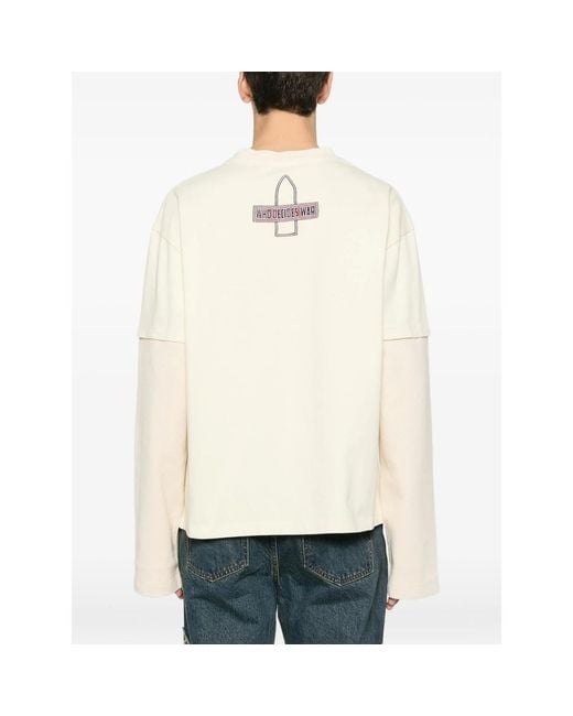 Who Decides War White Eagle-Graphic Long-Sleeve Sweatshirt for men