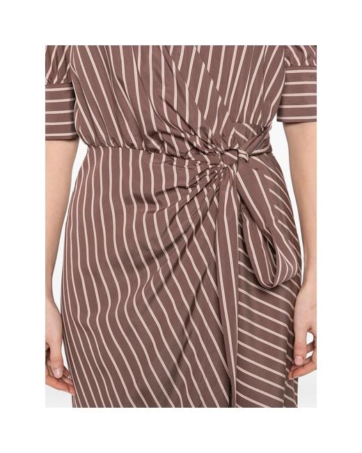 Pinko Brown Wrap Dresses