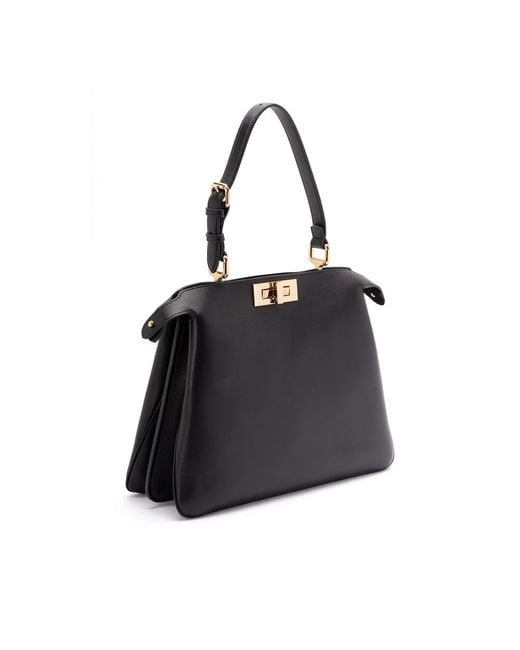 Fendi Black Peekaboo Tote Bag