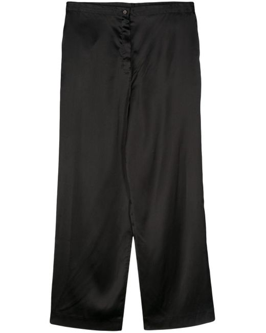 BOTTER Black Stretch-Design Satin Trousers for men