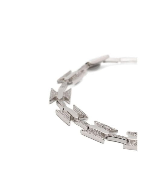 DARKAI Metallic Crystal-Embellished Barbed-Wire Necklace