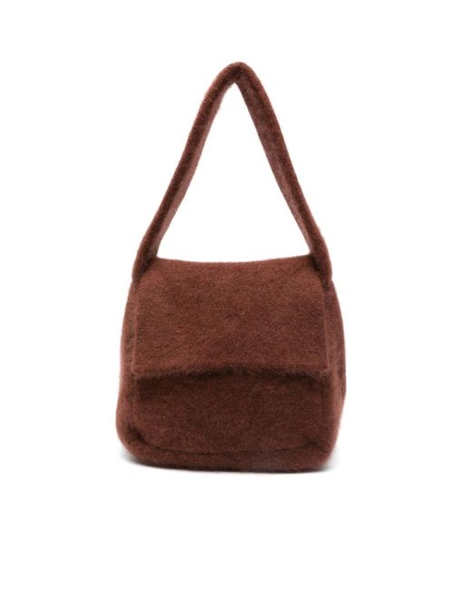 AYA MUSE Brown Textured Shoulder Bag