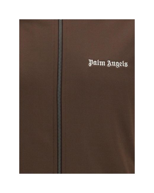 Palm Angels Brown Classic Logo Track Jacket for men