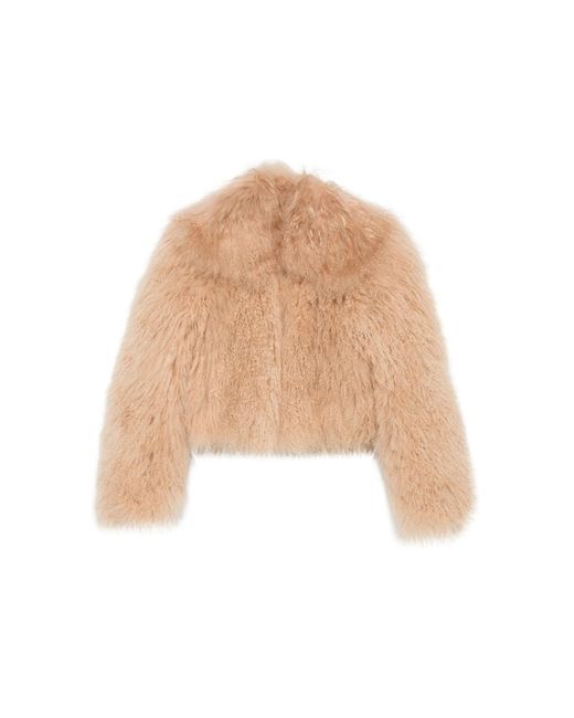 Numerootto Natural Mongolian Fur Jacket