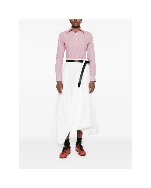 Mazzarelli Pink Gea Striped Button-Down Shirt