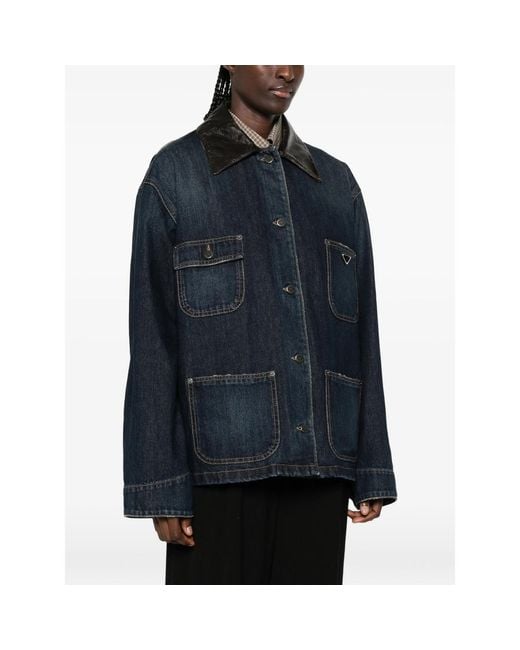 Prada Blue Button-Fastening Denim Jacket