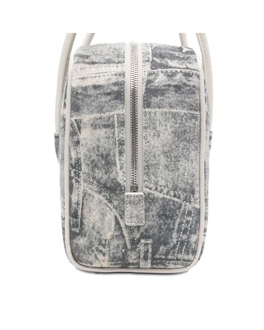 MARGE SHERWOOD Gray Graphic-Print Shoulder Bag
