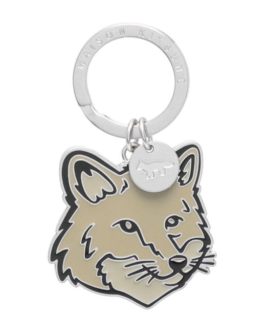 Maison Kitsuné White Fox-head Key Ring