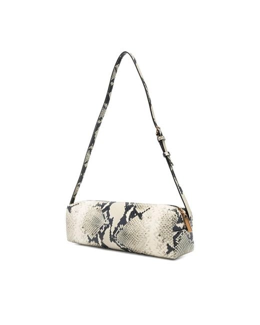 Khaite Multicolor Snakeskin Cylindrical Shoulder Bag
