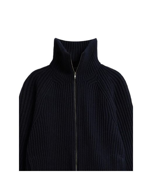 Soeur Blue Jasper Ribbed-Knit Jacket