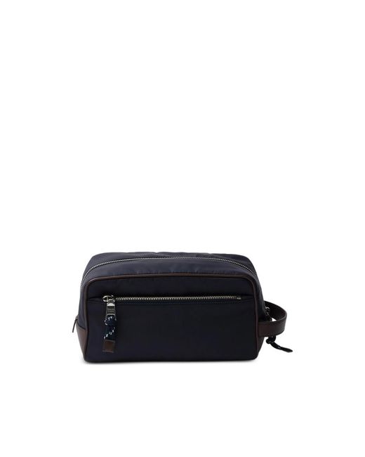 Prada Black Speedrock Re-Nylon Logo-Plaque Wash Bag for men