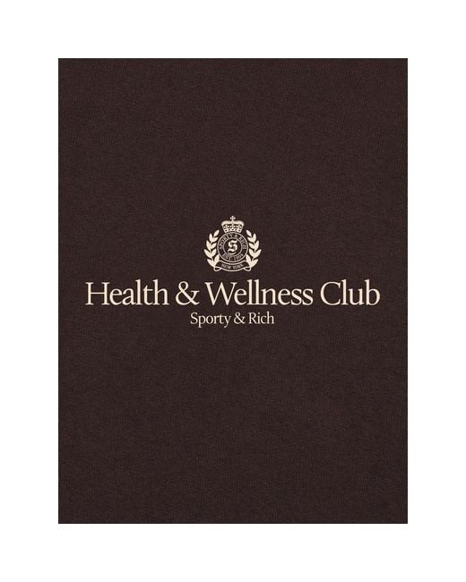 Sporty & Rich Brown H & W Crest Crew-Neck Logo Sweatshirt