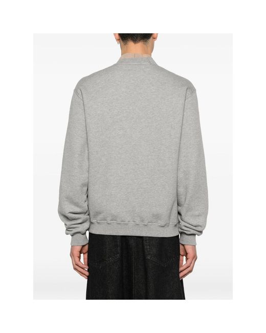 Magliano Gray Logo-Embroidery Sweatshirt for men