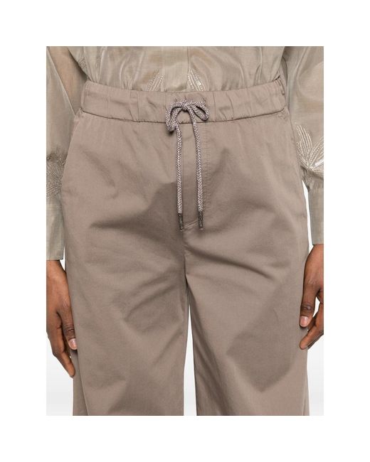 Panicale Brown Drawstring Trousers