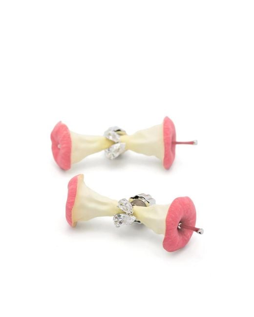 YVMIN Pink Apple Core Earrings