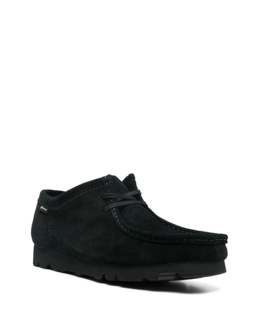 Clarks Black Suede Derby Shoes for men