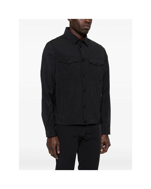 Moorer Blue Buttoned Pocket Jacket for men