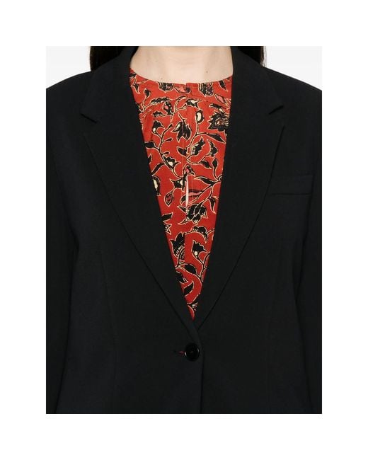 Joseph Black Button Fastening Jacket With Flap Pockets